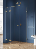 NEW TRENDY Kabina prysznicowa szkło 6mm AVEXA GOLD BRUSHED 100x120x200 EXK-3027/EXK-3057